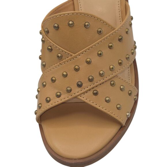 Vince Camuto VC-KERESHA Leather Open Toe Ankle Strap Sandals 8.5M Tan Brazil NEW - Picture 4 of 16